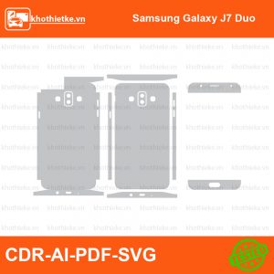 Samsung Galaxy J7 Duo File thiết kế Skin, Template Vector chuẩn cắt decal | KhoThiếtKế.vn