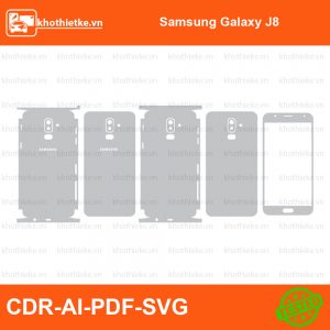 Samsung Galaxy J8 File thiết kế Skin, Template Vector chuẩn cắt decal | KhoThiếtKế.vn