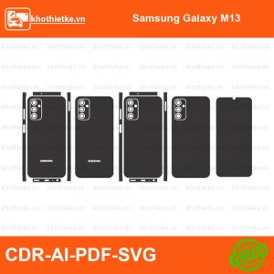 Samsung Galaxy M13 File thiết kế Skin, Template Vector chuẩn cắt decal | KhoThiếtKế.vn