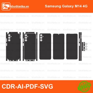 Samsung Galaxy M14 4G File thiết kế Skin, Template Vector chuẩn cắt decal | KhoThiếtKế.vn