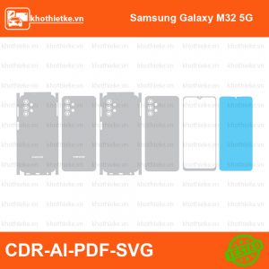 Samsung Galaxy M32 5G File thiết kế Skin, Template Vector chuẩn cắt decal | KhoThiếtKế.vn