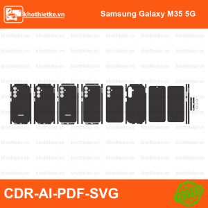 Samsung Galaxy M35 5G File thiết kế Skin, Template Vector chuẩn cắt decal | KhoThiếtKế.vn