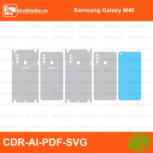 Samsung Galaxy M40 File thiết kế Skin, Template Vector chuẩn cắt decal | KhoThiếtKế.vn