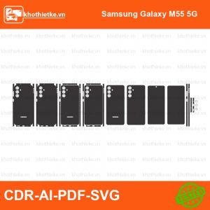 Samsung Galaxy M55 5G File thiết kế Skin, Template Vector chuẩn cắt decal | KhoThiếtKế.vn