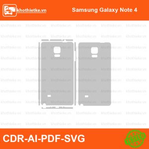 Samsung Galaxy Note 4 File thiết kế Skin, Template Vector chuẩn cắt decal | KhoThiếtKế.vn