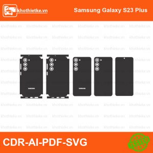 Samsung Galaxy S23 Plus File thiết kế Skin, Template Vector chuẩn cắt decal | KhoThiếtKế.vn