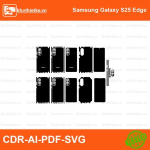 Samsung Galaxy S25 Edge File thiết kế Skin, Template Vector chuẩn cắt decal | KhoThiếtKế.vn