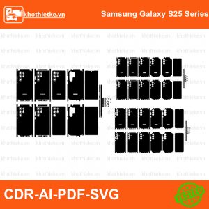 Samsung Galaxy S25 Series Bundle File thiết kế Skin, Template Vector chuẩn cắt decal | KhoThiếtKế.vn