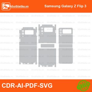Samsung Galaxy Z Flip 3 File thiết kế Skin, Template Vector chuẩn cắt decal | KhoThiếtKế.vn