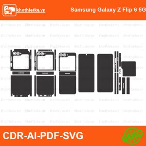 Samsung Galaxy Z Flip 6 5G File thiết kế Skin, Template Vector chuẩn cắt decal | KhoThiếtKế.vn