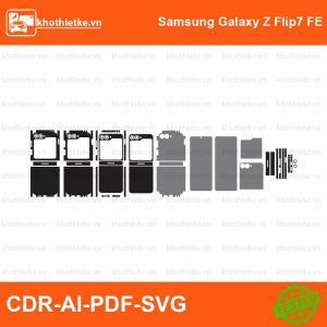 Samsung Galaxy Z Flip7 FE 5G File thiết kế Skin, Template Vector chuẩn cắt decal | KhoThiếtKế.vn