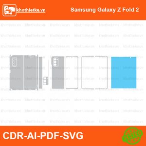 Samsung Galaxy Z Fold 2 File thiết kế Skin, Template Vector chuẩn cắt decal | KhoThiếtKế.vn