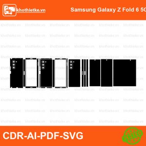 Samsung Galaxy Z Fold 6 5G File thiết kế Skin, Template Vector chuẩn cắt decal | KhoThiếtKế.vn