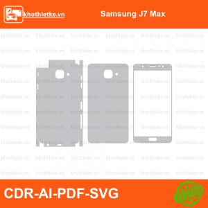Samsung J7 Max File thiết kế Skin, Template Vector chuẩn cắt decal | KhoThiếtKế.vn