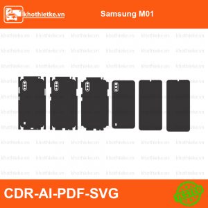 Samsung M01 File thiết kế Skin, Template Vector chuẩn cắt decal | KhoThiếtKế.vn