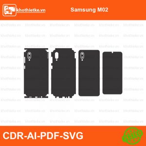 Samsung M02 File thiết kế Skin, Template Vector chuẩn cắt decal | KhoThiếtKế.vn