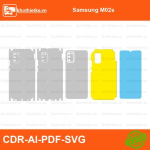 Samsung M02s File thiết kế Skin, Template Vector chuẩn cắt decal | KhoThiếtKế.vn
