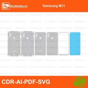 Samsung M11 File thiết kế Skin, Template Vector chuẩn cắt decal | KhoThiếtKế.vn