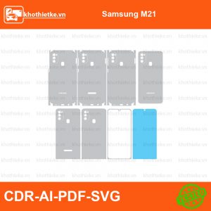 Samsung M21 File thiết kế Skin, Template Vector chuẩn cắt decal | KhoThiếtKế.vn