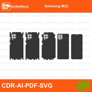 Samsung M22 File thiết kế Skin, Template Vector chuẩn cắt decal | KhoThiếtKế.vn