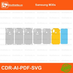 Samsung M30s File thiết kế Skin, Template Vector chuẩn cắt decal | KhoThiếtKế.vn