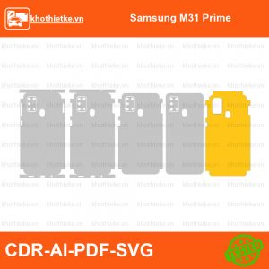 Samsung M31 Prime File thiết kế Skin, Template Vector chuẩn cắt decal | KhoThiếtKế.vn