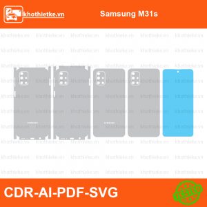Samsung M31s File thiết kế Skin, Template Vector chuẩn cắt decal | KhoThiếtKế.vn