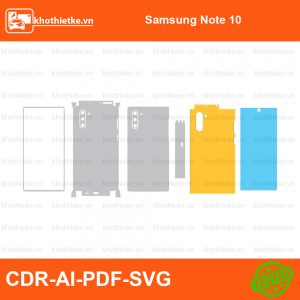 Samsung Note 10 File thiết kế Skin, Template Vector chuẩn cắt decal | KhoThiếtKế.vn