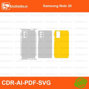 Samsung Note 20 File thiết kế Skin, Template Vector chuẩn cắt decal | KhoThiếtKế.vn