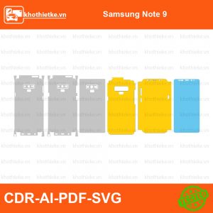 Samsung Note 9 File thiết kế Skin, Template Vector chuẩn cắt decal | KhoThiếtKế.vn