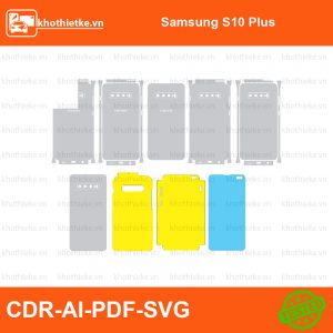 Samsung S10 Plus File thiết kế Skin, Template Vector chuẩn cắt decal | KhoThiếtKế.vn
