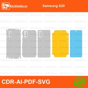 Samsung S20 File thiết kế Skin, Template Vector chuẩn cắt decal | KhoThiếtKế.vn