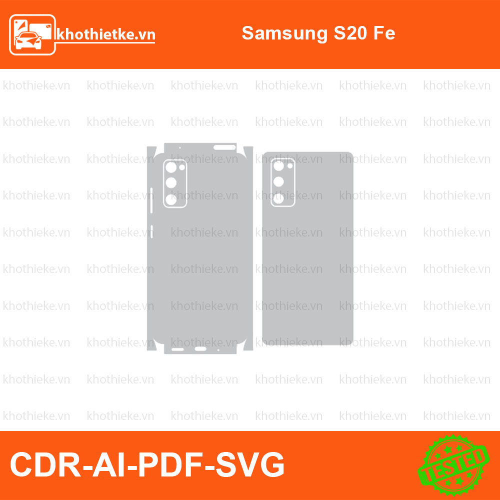 Samsung S20 Fe File thiết kế Skin, Template Vector chuẩn cắt decal | KhoThiếtKế.vn