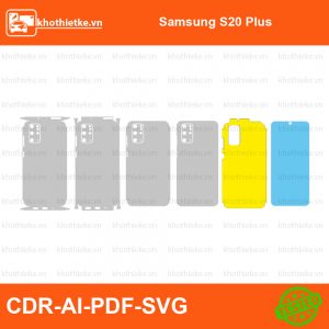 Samsung S20 Plus File thiết kế Skin, Template Vector chuẩn cắt decal | KhoThiếtKế.vn