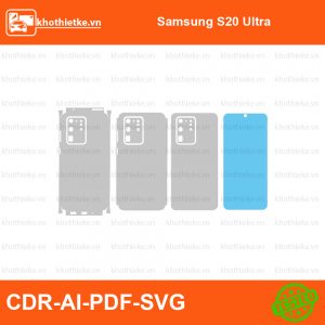 Samsung S20 Ultra File thiết kế Skin, Template Vector chuẩn cắt decal | KhoThiếtKế.vn