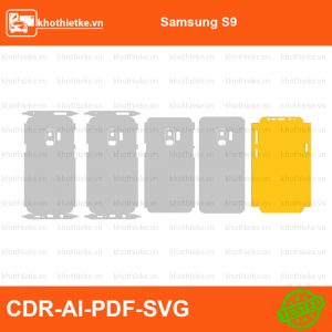 Samsung S9 File thiết kế Skin, Template Vector chuẩn cắt decal | KhoThiếtKế.vn