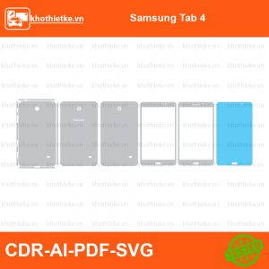 Samsung Tab 4 File thiết kế Skin, Template Vector chuẩn cắt decal | KhoThiếtKế.vn