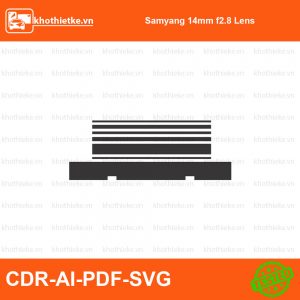 Samyang 14mm f2.8 Lens File thiết kế Skin máy ảnh & Lens, Template Vector chuẩn cắt decal | KhoThiếtKế.vn