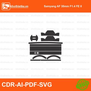 Samyang AF 35mm F1.4 FE II File thiết kế Skin máy ảnh & Lens, Template Vector chuẩn cắt decal | KhoThiếtKế.vn