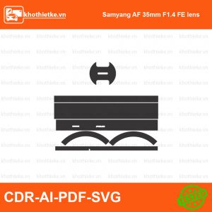 Samyang AF 35mm F1.4 FE lens File thiết kế Skin máy ảnh & Lens, Template Vector chuẩn cắt decal | KhoThiếtKế.vn