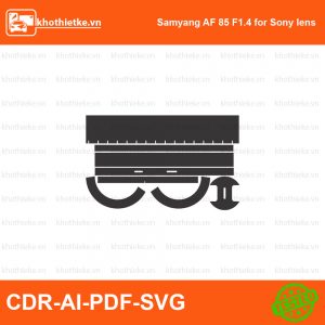 Samyang AF 85 F1.4 for Sony lens File thiết kế Skin máy ảnh & Lens, Template Vector chuẩn cắt decal | KhoThiếtKế.vn
