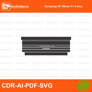 Samyang AF 85mm F1.4 lens File thiết kế Skin máy ảnh & Lens, Template Vector chuẩn cắt decal | KhoThiếtKế.vn
