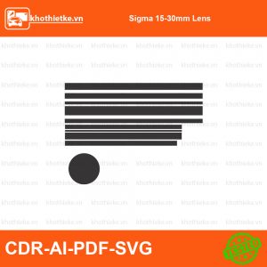 Sigma 15-30mm Lens File thiết kế Skin máy ảnh & Lens, Template Vector chuẩn cắt decal | KhoThiếtKế.vn
