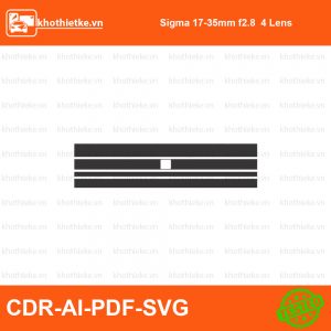 Sigma 17-35mm f2.8  4 Lens File thiết kế Skin máy ảnh & Lens, Template Vector chuẩn cắt decal | KhoThiếtKế.vn