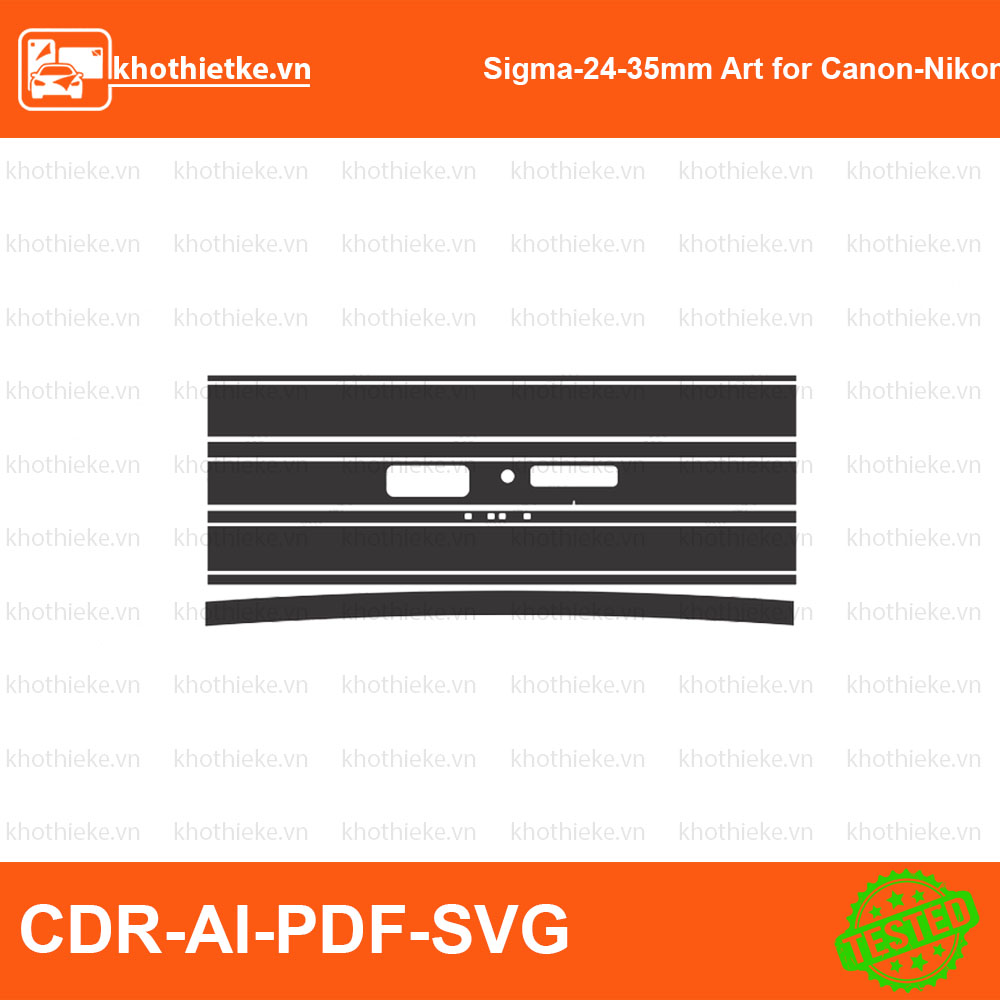 Sigma 24-35mm f2 A Lens File thiết kế Skin máy ảnh & Lens, Template Vector chuẩn cắt decal | KhoThiếtKế.vn