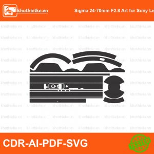 Sigma 24-70mm F2.8 DG DN Art for Sony E File thiết kế Skin máy ảnh & Lens, Template Vector chuẩn cắt decal | KhoThiếtKế.vn