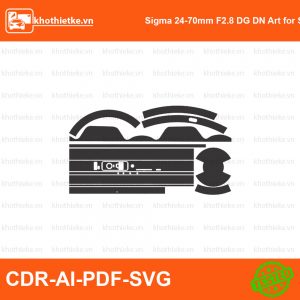 Sigma 24-70mm f2.8 DG DN II Art Sony E File thiết kế Skin máy ảnh & Lens, Template Vector chuẩn cắt decal | KhoThiếtKế.vn
