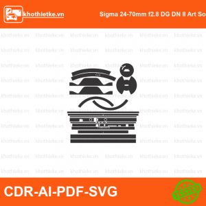 Sigma 24-70mm f2.8 DG OS HSM Art for Canon File thiết kế Skin máy ảnh & Lens, Template Vector chuẩn cắt decal | KhoThiếtKế.vn