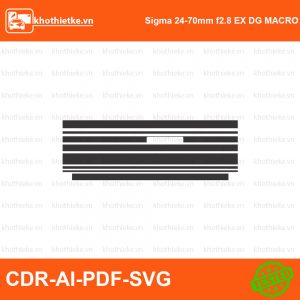 Sigma 24mm A Lens File thiết kế Skin máy ảnh & Lens, Template Vector chuẩn cắt decal | KhoThiếtKế.vn