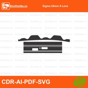 Sigma 24mm F1.4 Art for Canon-Nikon Lens File thiết kế Skin máy ảnh & Lens, Template Vector chuẩn cắt decal | KhoThiếtKế.vn
